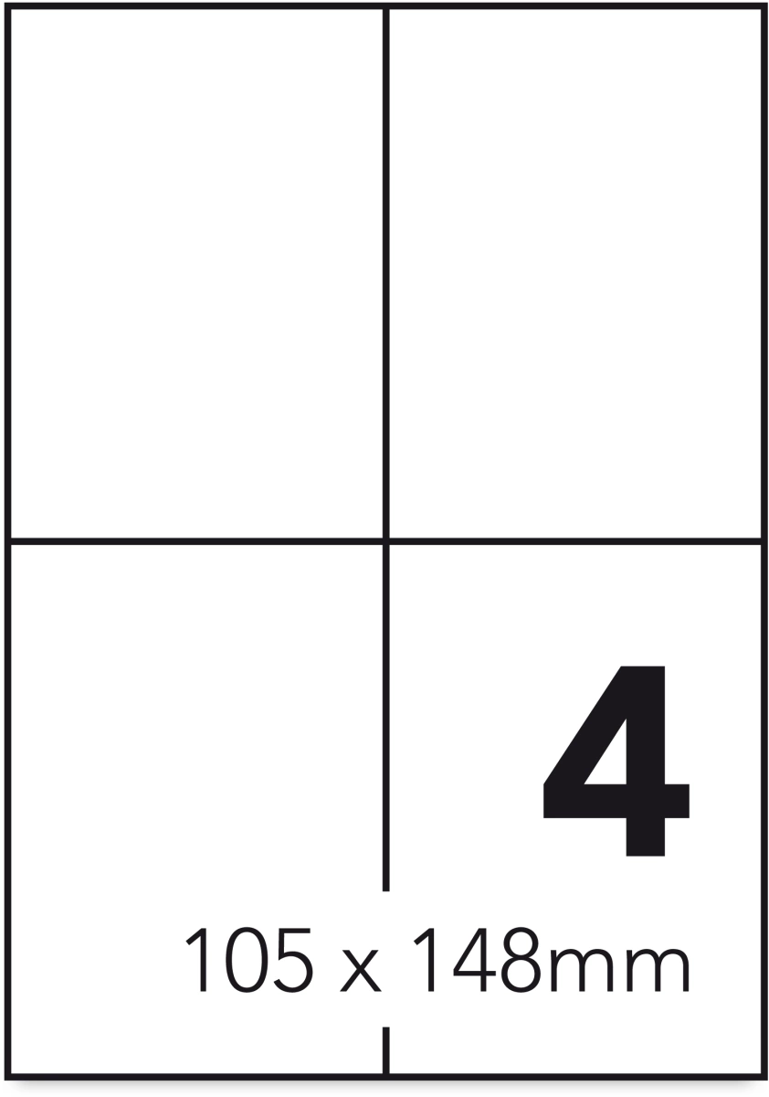 MediaRange Universal-Etiketten, 105x148 mm, 150 Stück