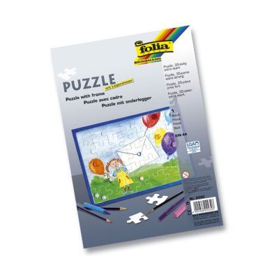 Puzzle - 35tlg., A4, blanko, weiß