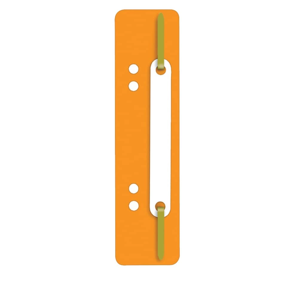 Heftstreifen Kunststoff, kurz - Deckleiste aus Kunststoff, orange, 25 Stück