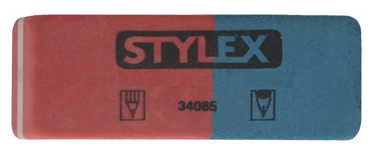 Stylex Radiergummi, für Tinte, Blei- und Buntstifte, 2 Stück