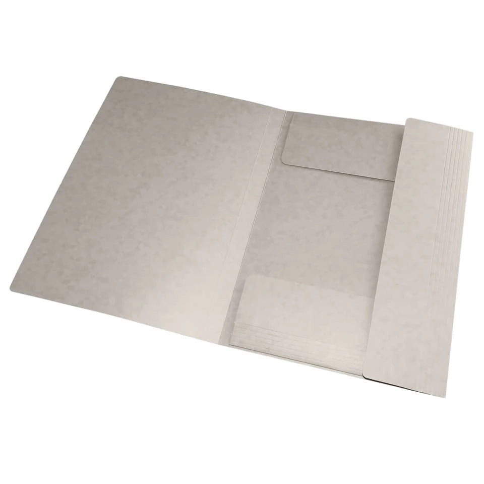 OXFORD Eckspannmappe TOP FILE+ - A4, 390 g/qm, Karton, Gummizug, beige