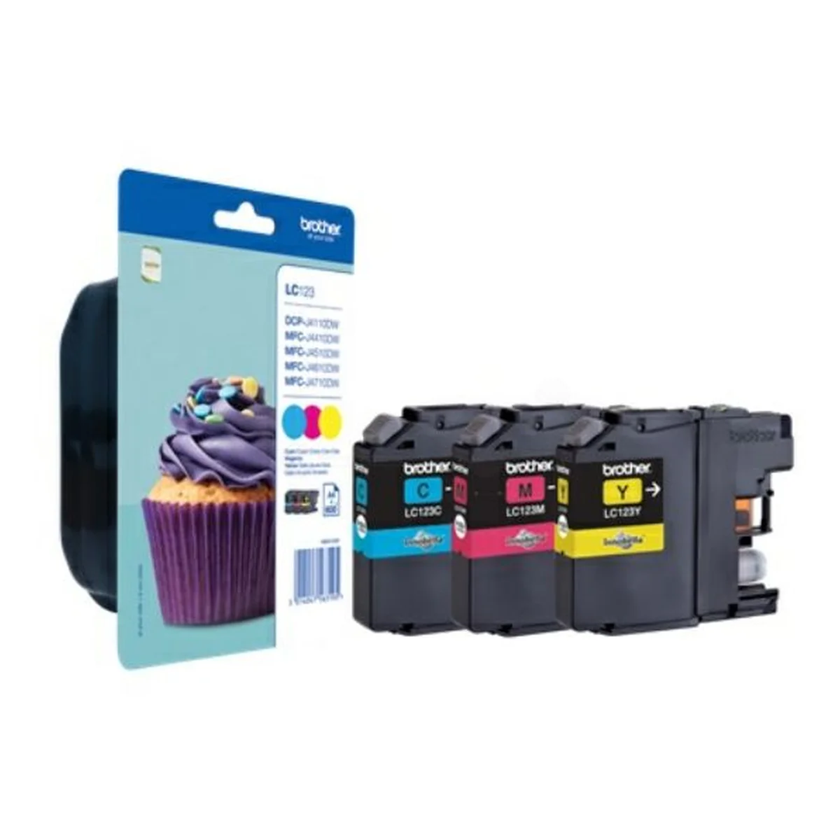 Druckerpatronen MultiPack Brother LC-123RBWBPDR cyan magenta gelb 3x 5,9 ml | 3x 600 Seiten