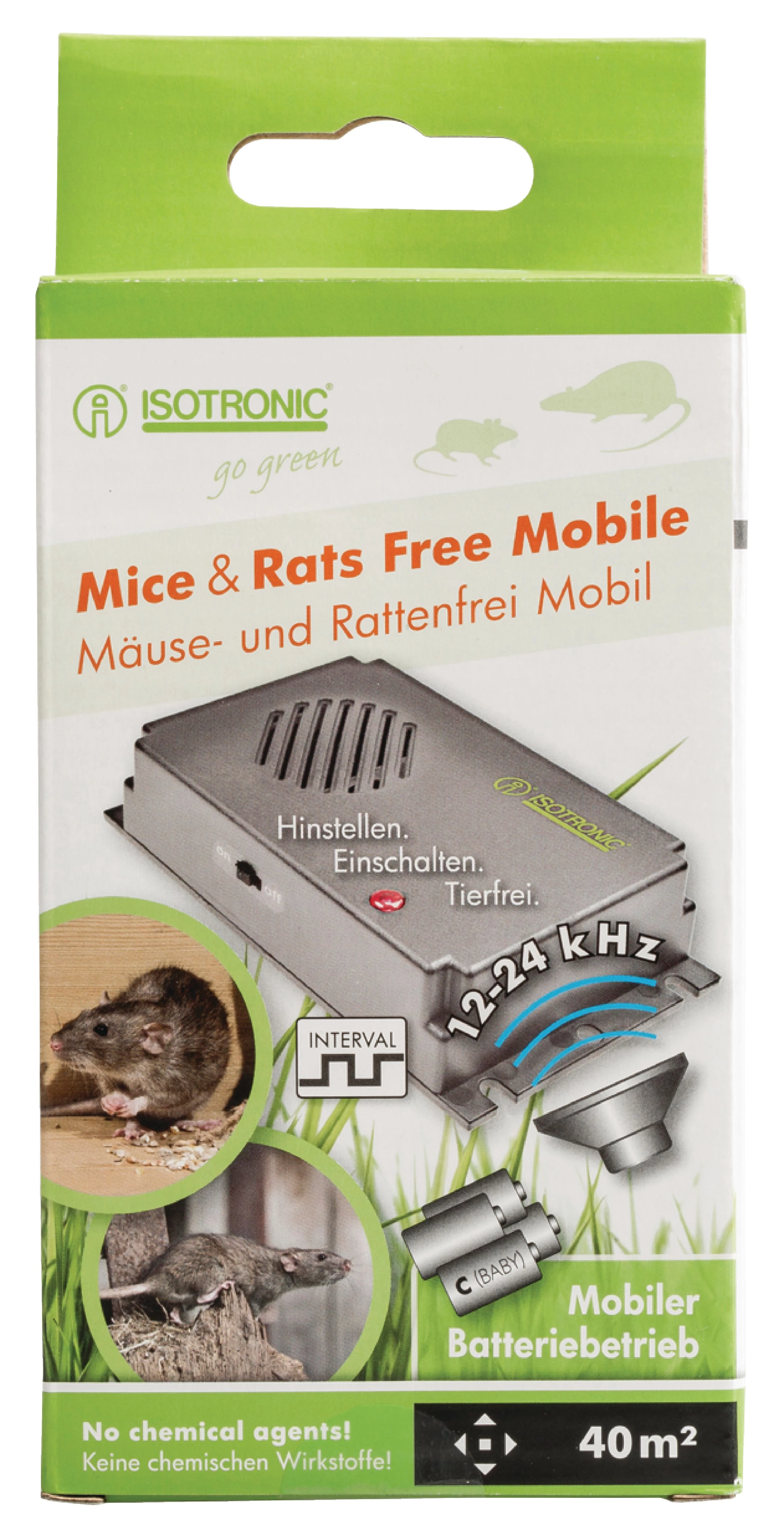 Mäuse und Rattenfalle 12 - 24 kHz