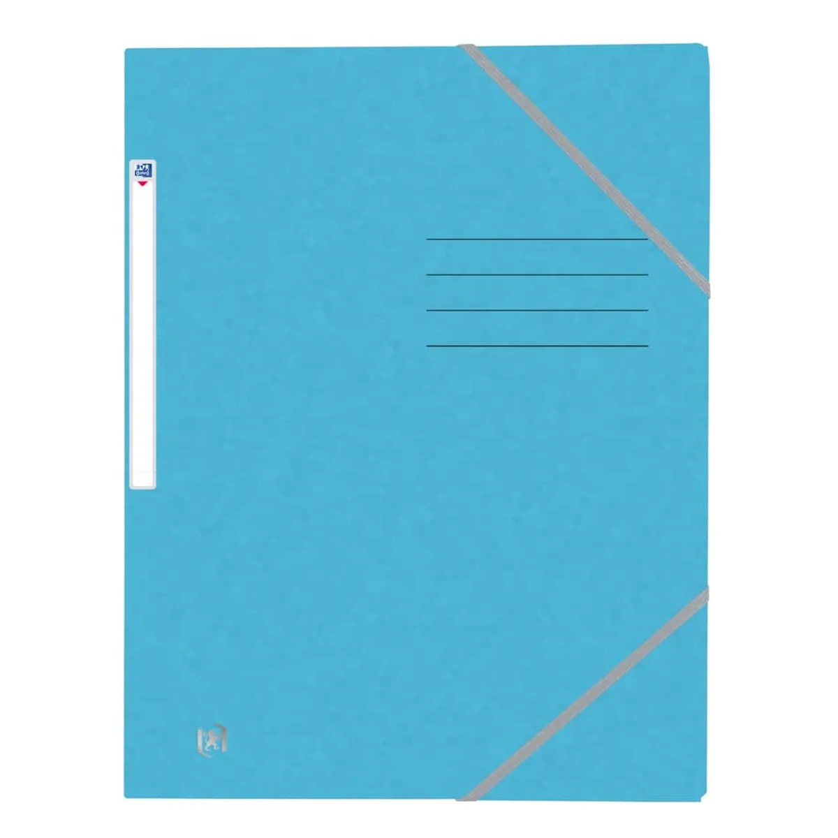 OXFORD Eckspannmappe TOP FILE+ - A4, 390 g/qm, Karton, Gummizug, hellblau