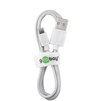 Goobay USB-C™ Lade- und Synchronisationskabel (weiß)