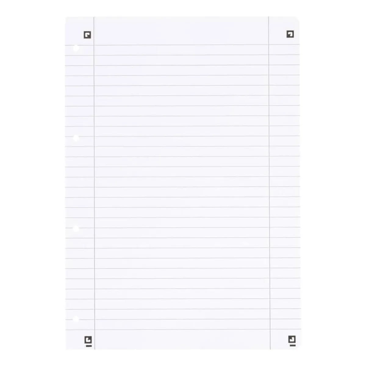 Oxford Collegeblock DUO - A4+, kariert und liniert, 80 Blatt, 90 g/qm, 4-fach Lochung, 2 Ränder