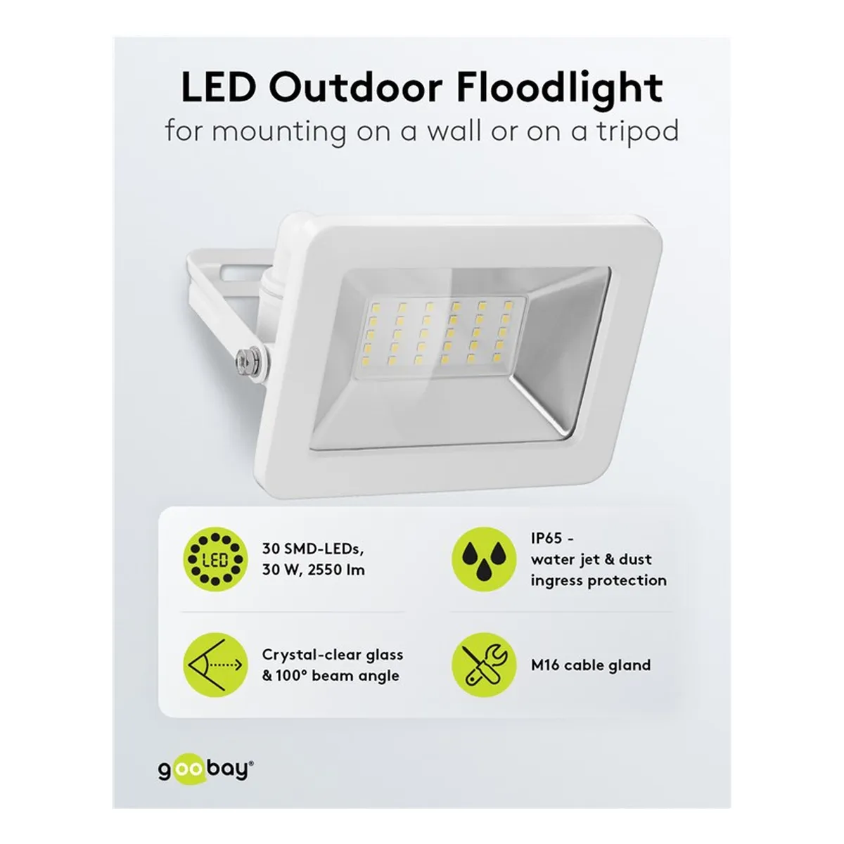 Goobay LED-Außenstrahler, 30 W