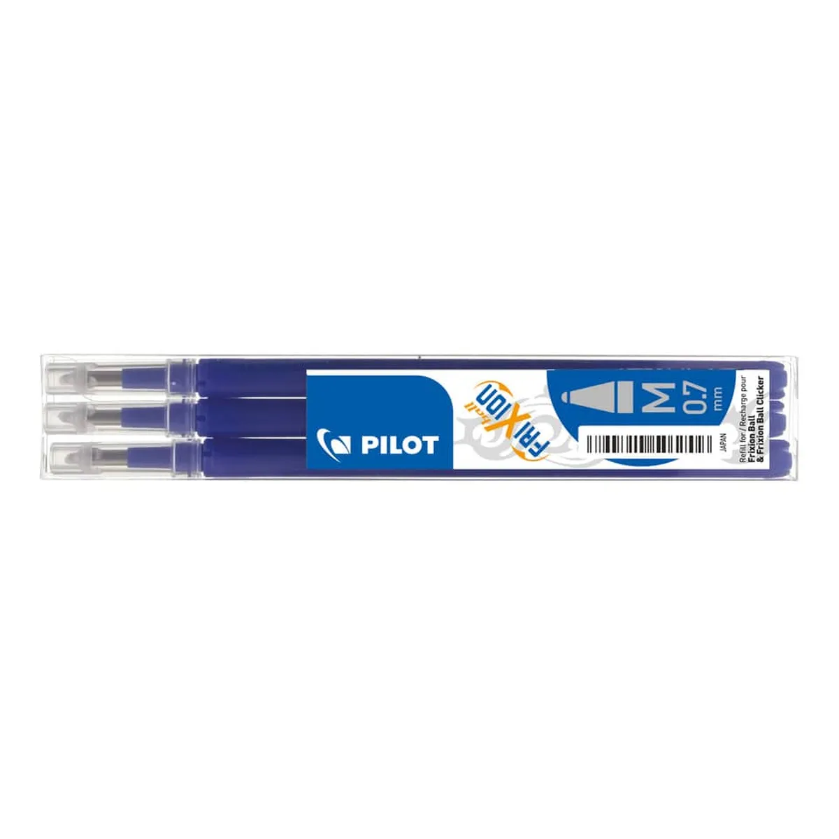 PILOT Tintenrollermine FriXion BLS-FR7 - 0,4 mm, blau, 3er Pack