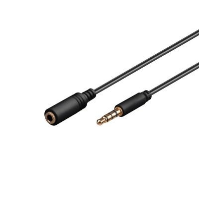 Kopfhörer- und Audio Verlängerungskabel AUX, 4-pol. 3,5 mm slim, CU