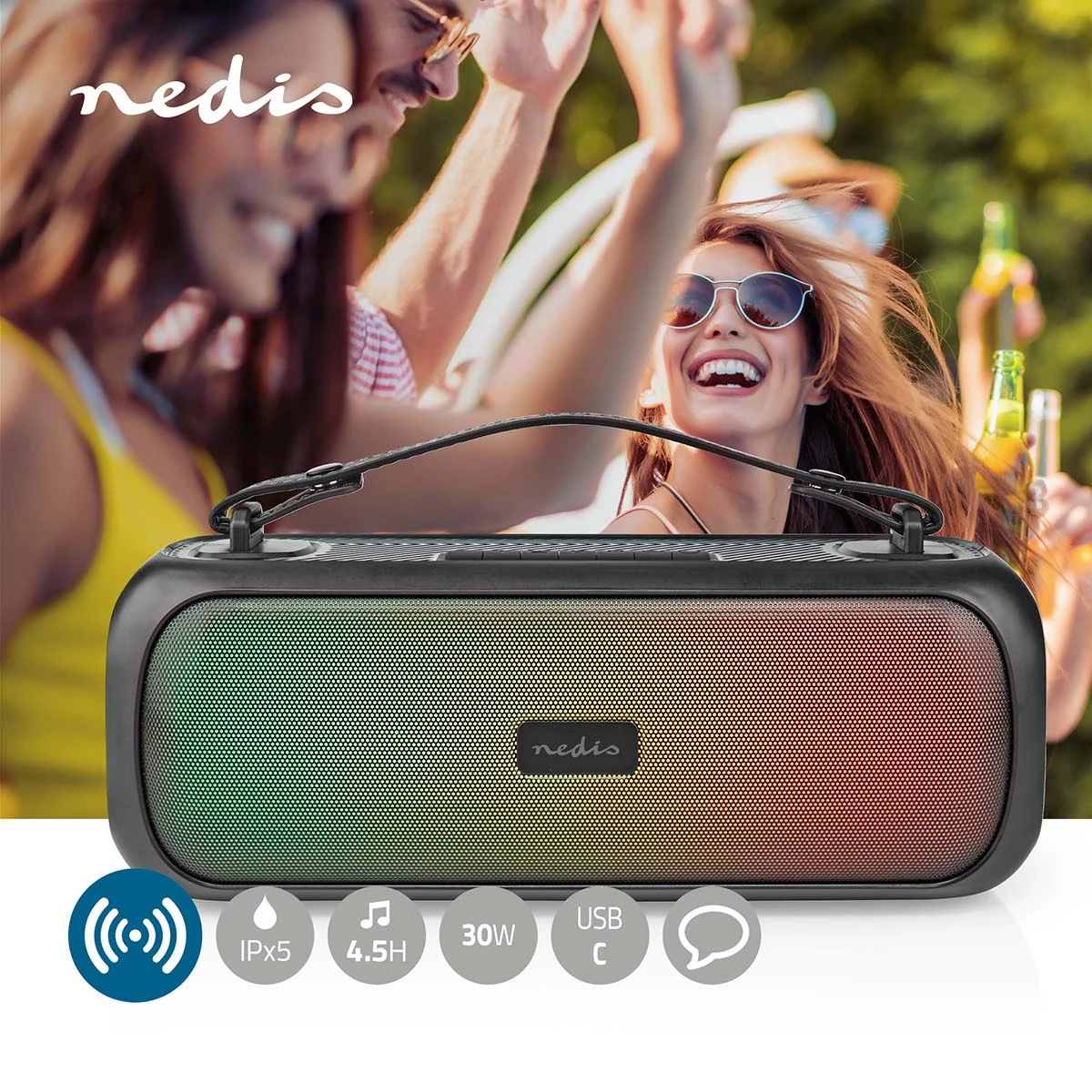 Nedis Bluetooth® Party Boombox Nedis Bluetooth® Party Boombox