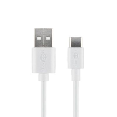 Goobay USB-C™ Lade- und Synchronisationskabel (weiß)