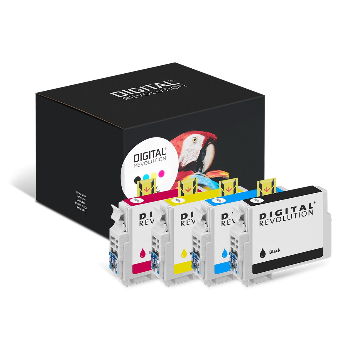 Epson T0715 - alternative Patrone MultiPack 'schwarz cyan magenta gelb' 45,6 ml - Digital Revolution