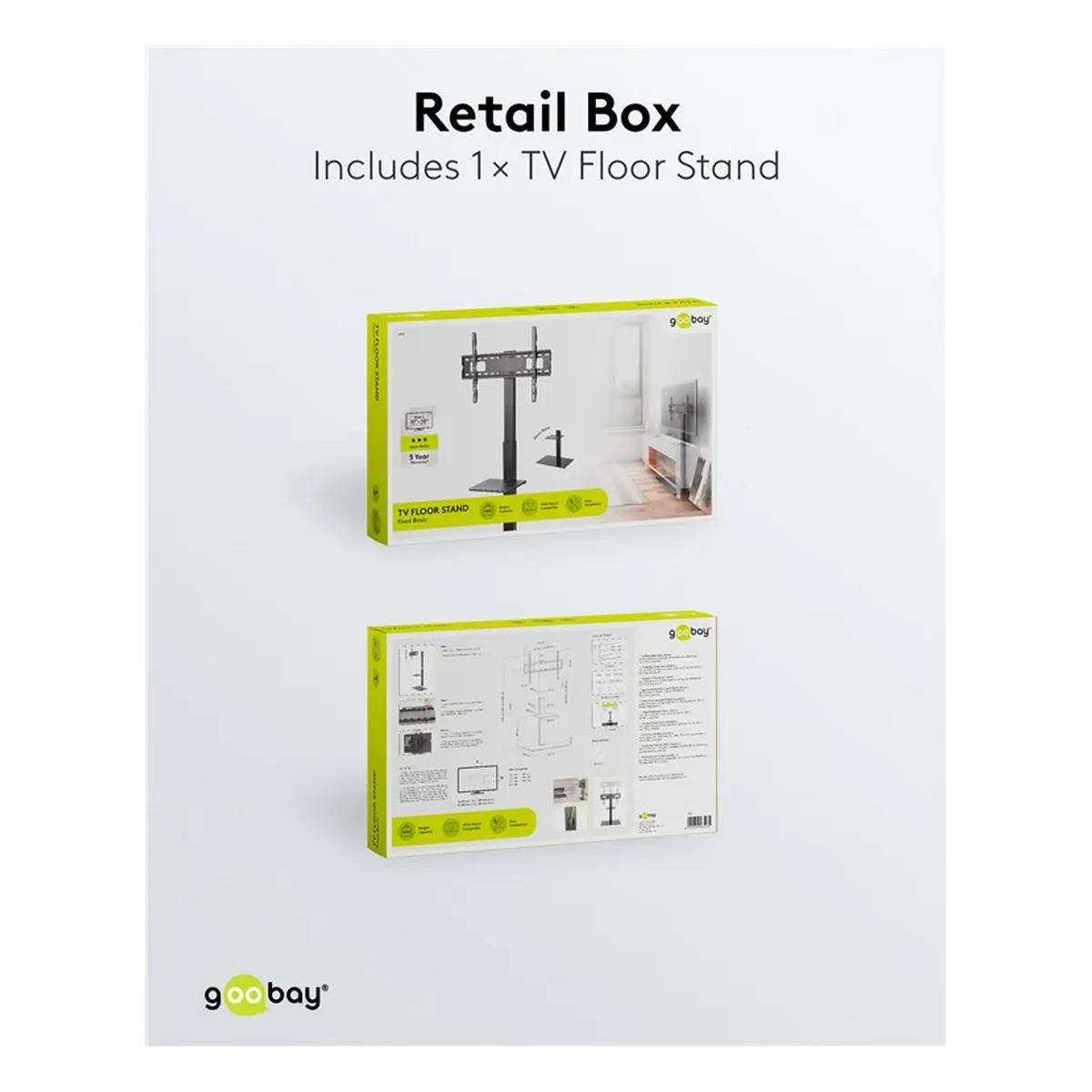 Goobay TV-Bodenständer Basic (Größe L)
