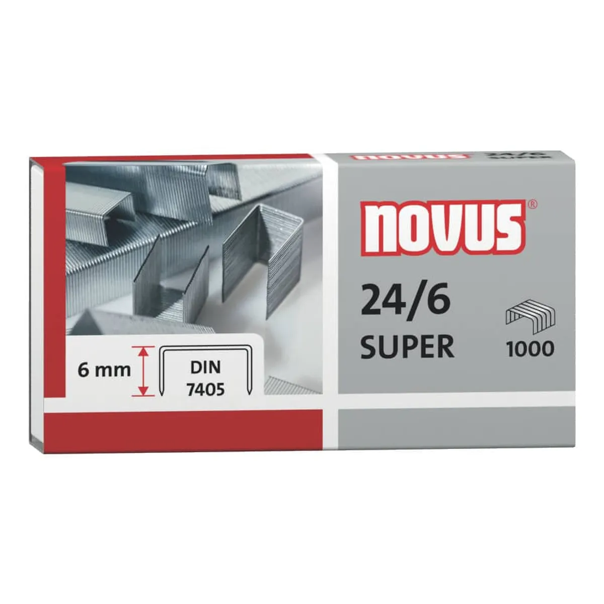 Novus Heftklammern Nr. 24/6 DIN Super - Stahldraht, verzinkt