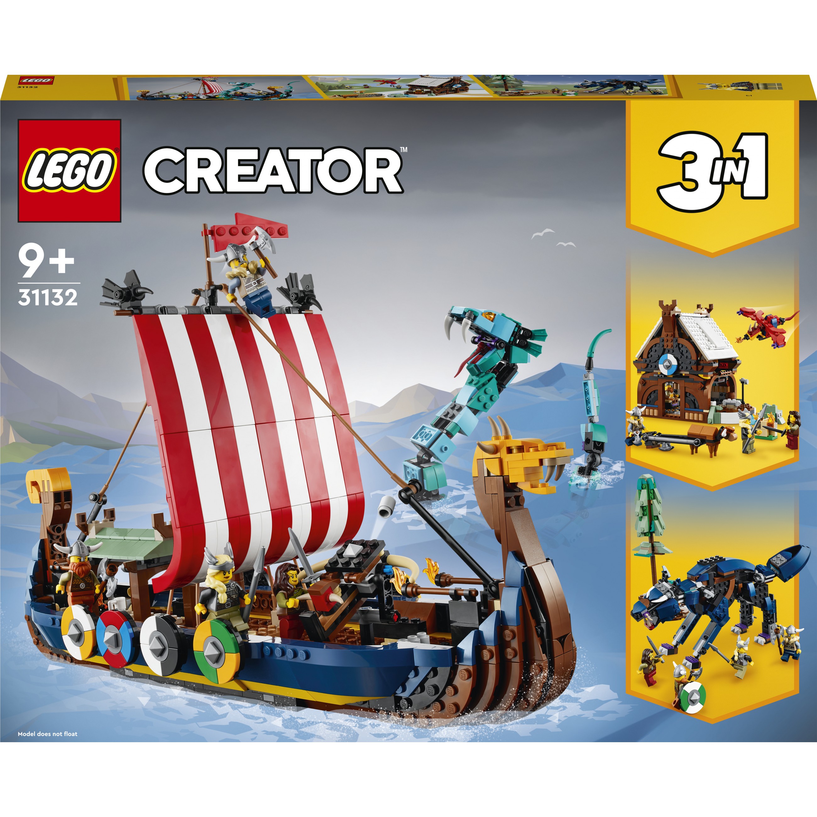 LEGO® Creator Wikingerschiff m. Midgardschlange 31132