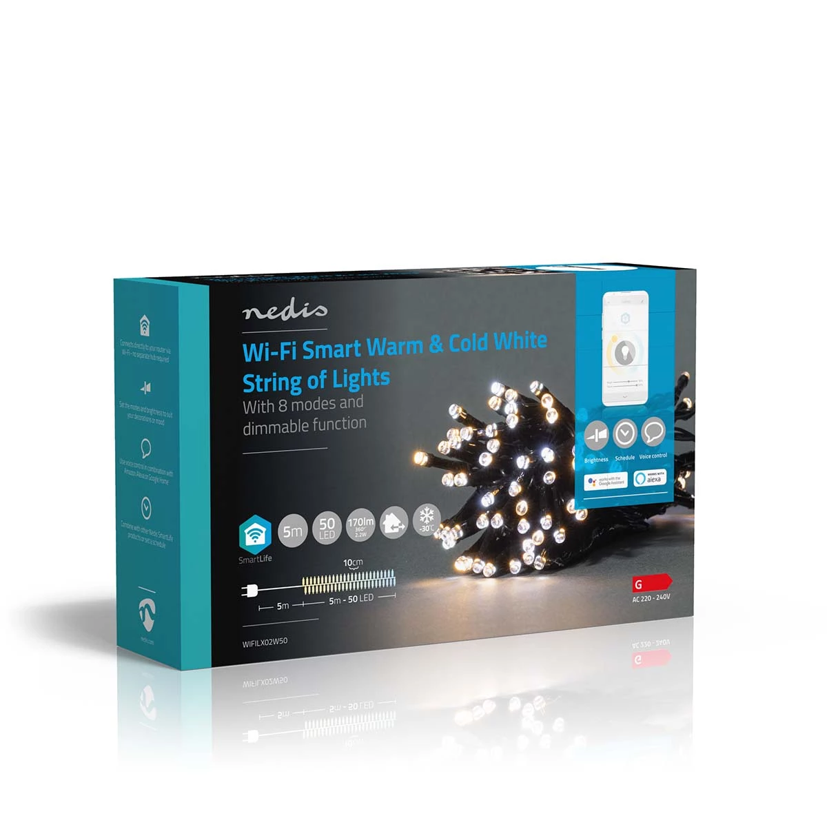 Nedis Smarte LED Lichterkette, 5m