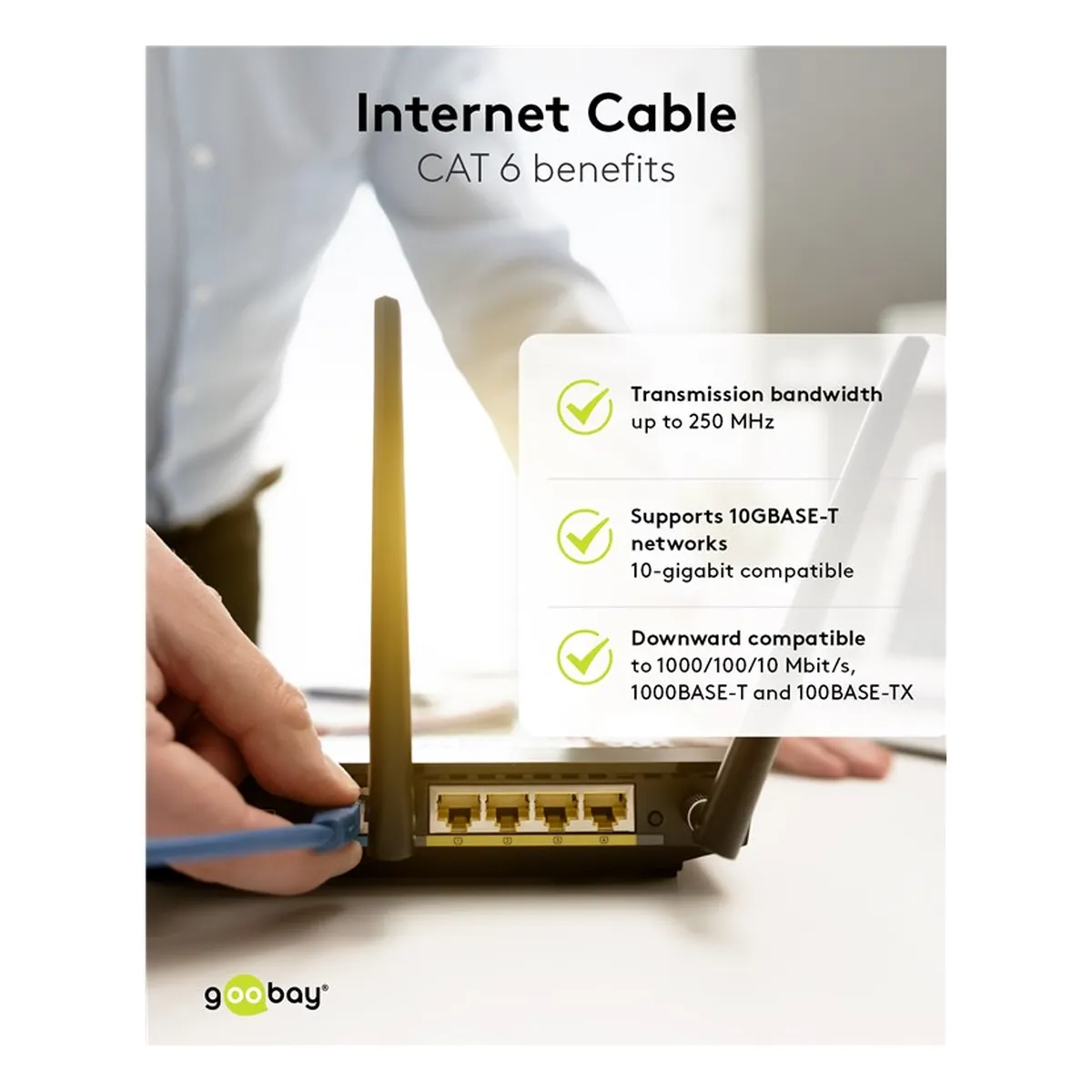 Goobay Patchkabel CAT6 S/FTP weiß