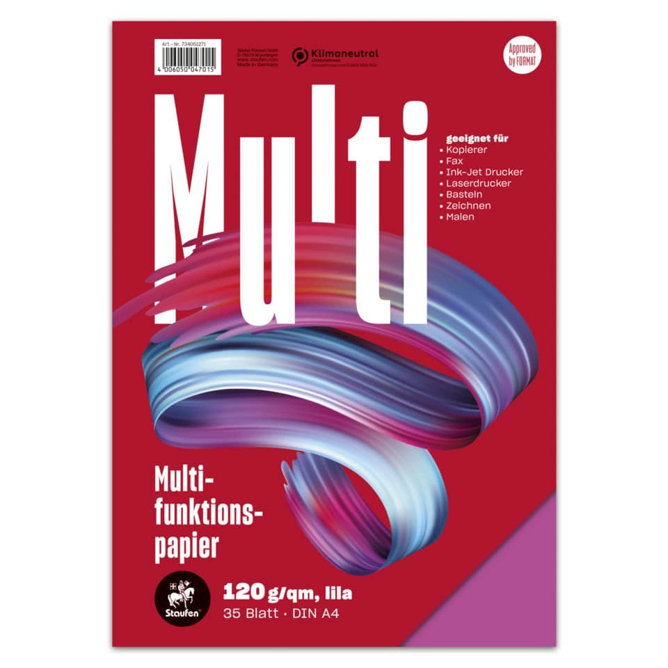 Multifunktionspapier 7X PLUS - A4, 120 g/qm, lila, 35 Blatt