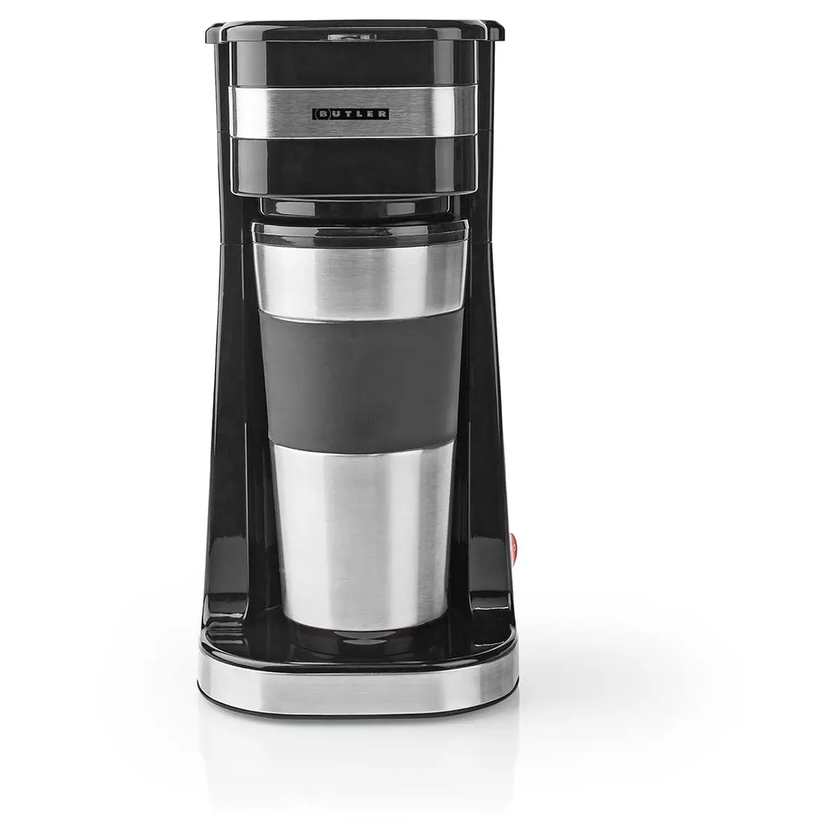 Butler Ein-Tassen-Kaffeemaschine 0,4 l | 750 W | Isolierter Reisebecher | Automatische Abschaltung | schwarz