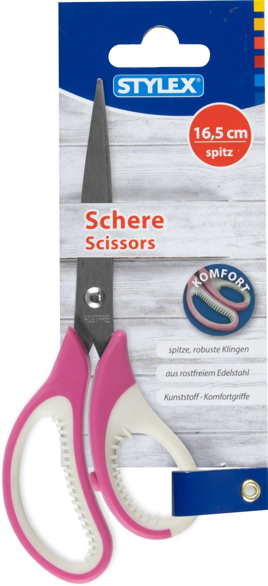 Stylex Schere, spitz, Trendfarben