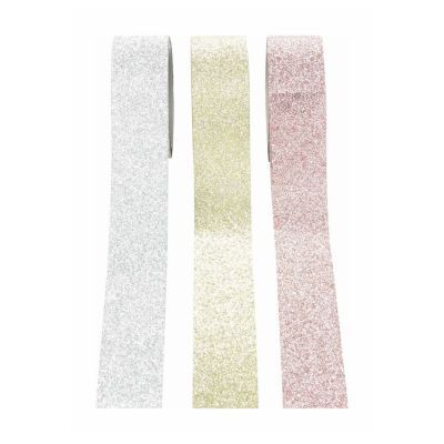 Deko-Klebeband 'Glitter', 3 Rollen, 15 mm x 3 m