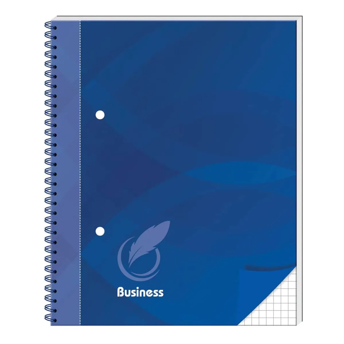 RNK Verlag Spiralnotizbuch Business - A5, Hardcover, 96 Blatt, blau
