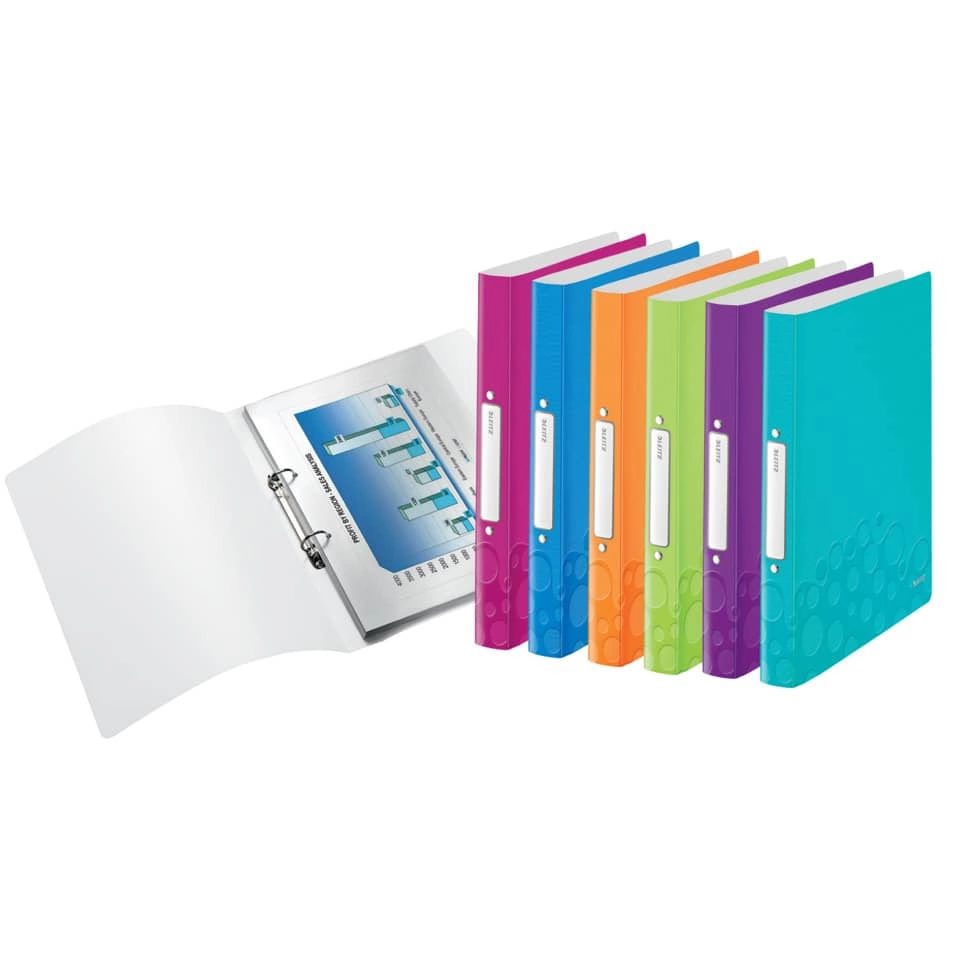 Leitz Ringbuch WOW, A4, PP, 2 Ringe, 25 mm, eisblau