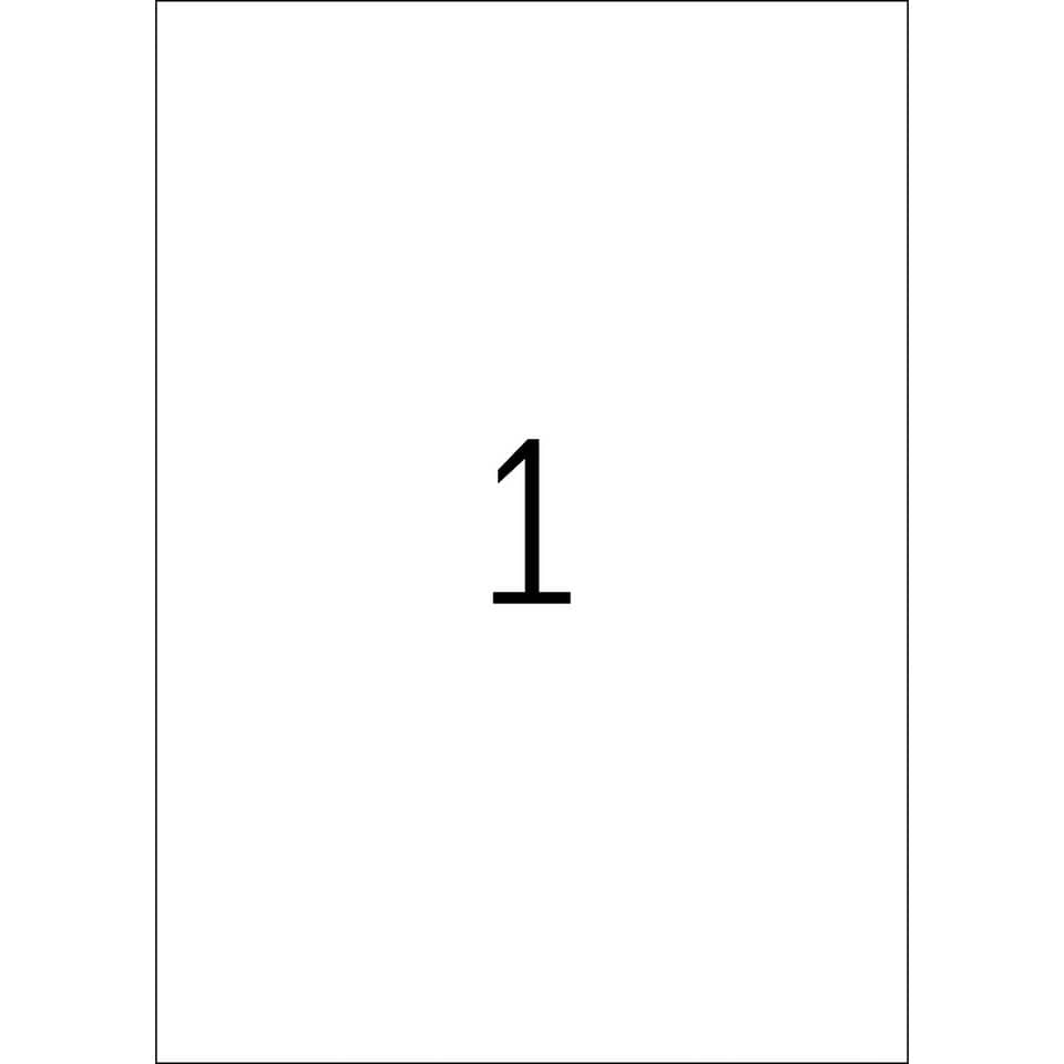 HERMA Folienetiketten - 210 x 297 mm, weiß, strapazierfähig, extrem stark haftend, matt, 25 Stück