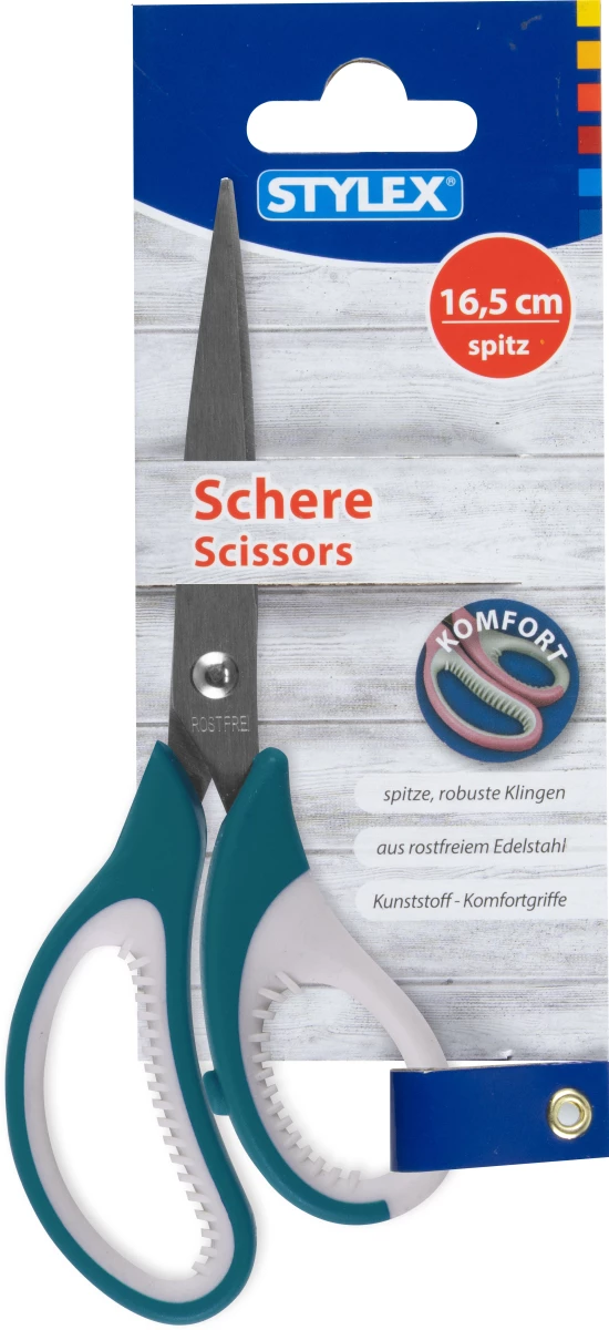 Stylex Schere, spitz, Trendfarben