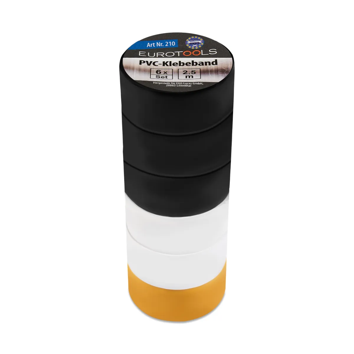 Eurotools PVC Klebeband, 6 Stück Eurotools PVC Klebeband, 6 Stück