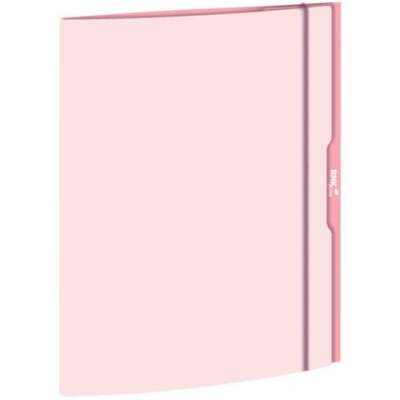 Zeichenmappe mild rosé - A4, 3 Klappen mit Gummizug, Karton