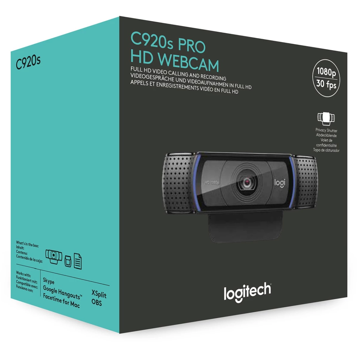 Logitech HD Pro C920S 1920x1080