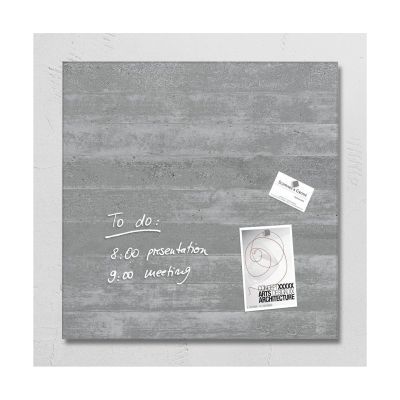 Glas-Magnetboard artverum®, Design Sichtbeton, 48 x 48 cm