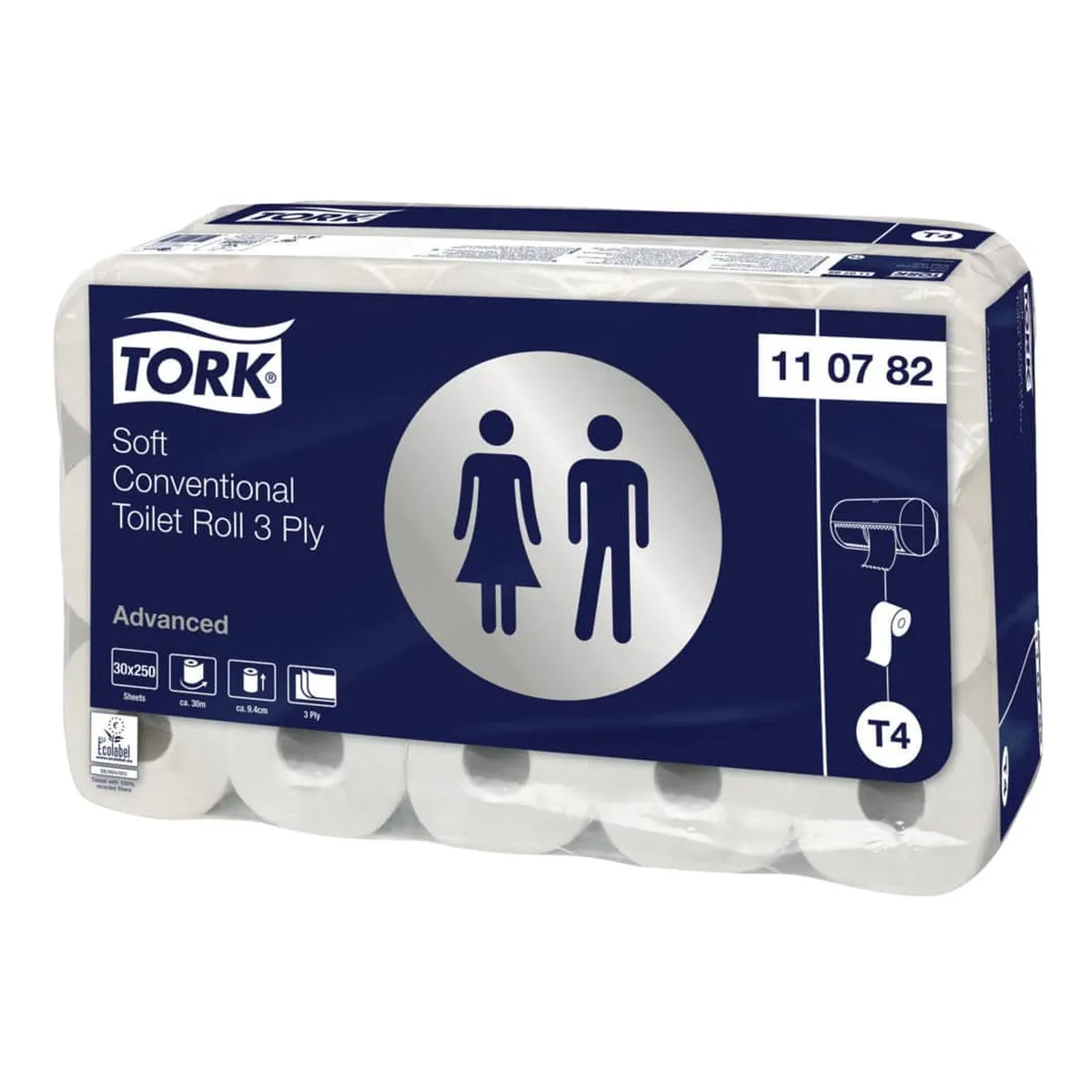 Tork Toilettenpapier -3-lagig, extra weich, weiß, 30 Rollen x 30 m