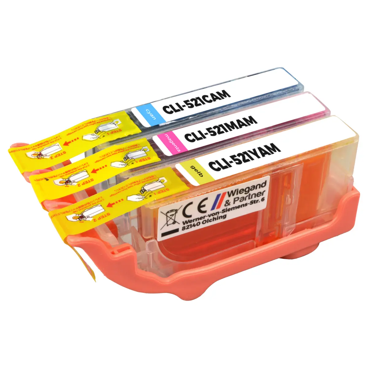 Canon CLI-521 - alternative Patronen MultiPack 'KCMY' 4x 10,8 ml | 5.536 Seiten - Digital Revolution