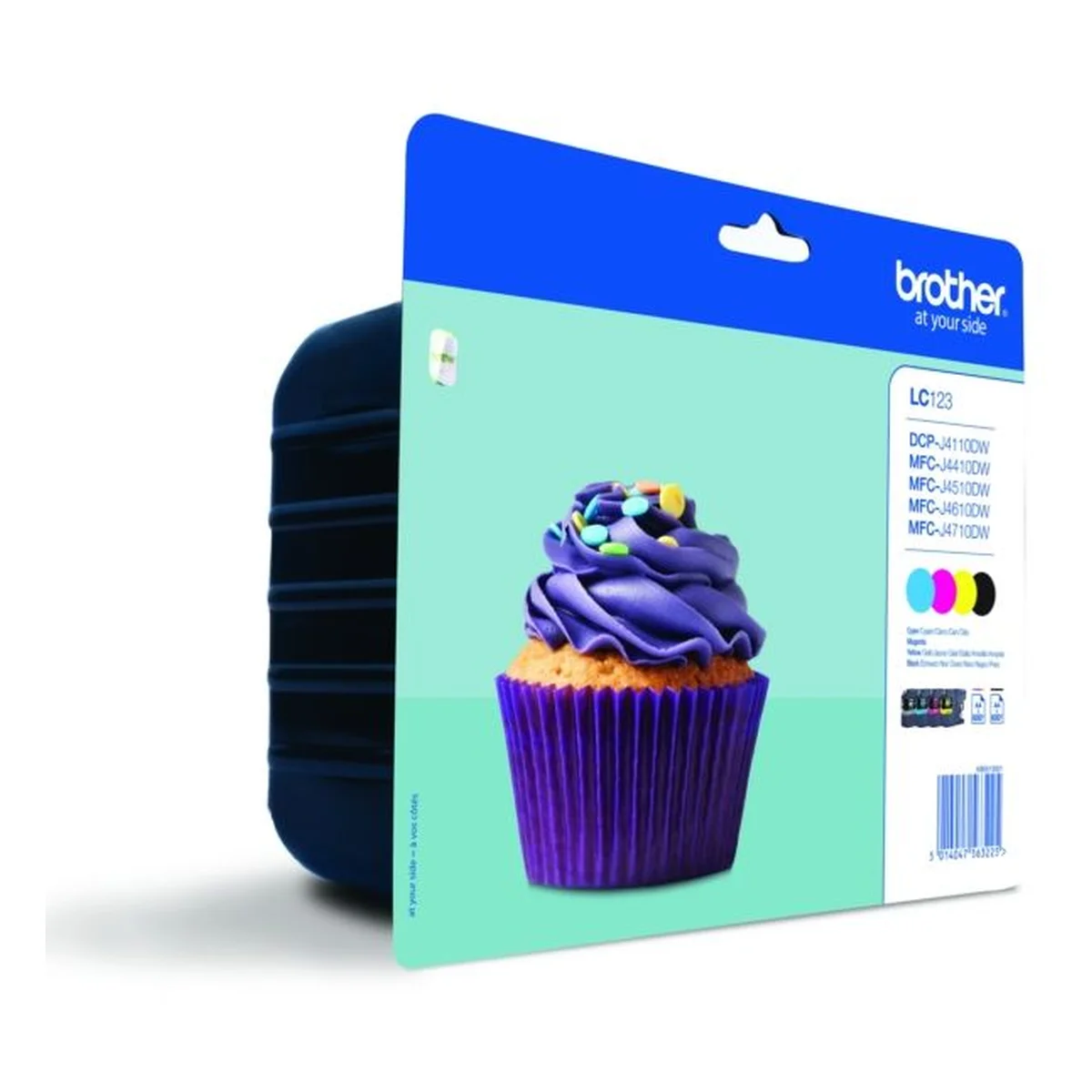 Druckerpatronen MultiPack Brother LC-123VALBPDR schwarz 11 ml | 600 Seiten, cyan magenta gelb 3x 5,9 ml | 3x 600 Seiten