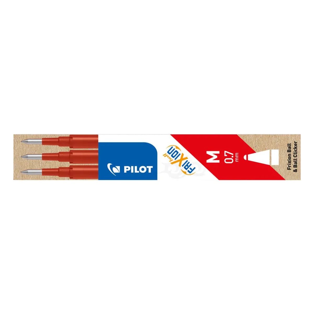 PILOT Tintenrollermine FriXion BLS-FR7 - 0,4 mm, rot, 3er Pack