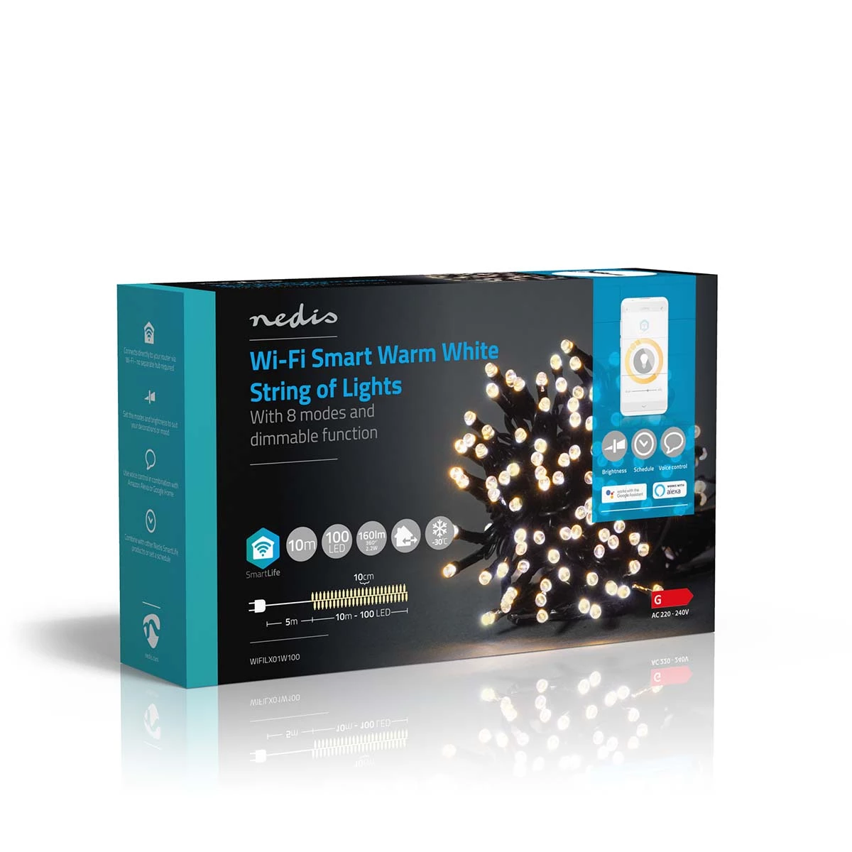 Nedis Smarte LED Lichterkette, 10m