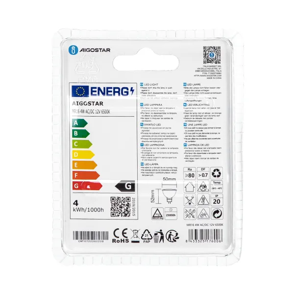 Aigostar LED Spot, 4W, MR16