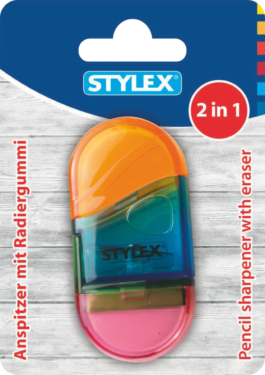 Spitzer und Radiergummi Kombination