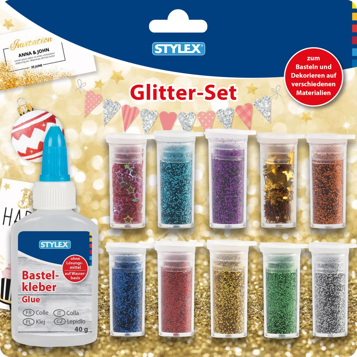 Glitter-Set, 11-tlg.