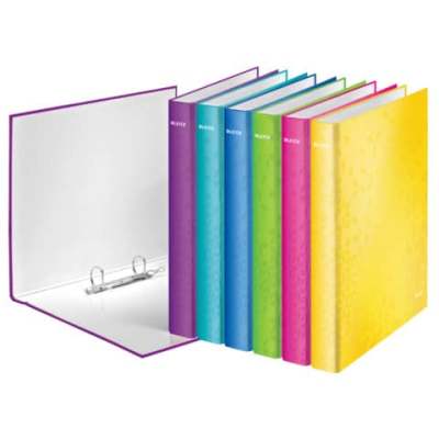 Leitz Ringbuch WOW, A4 maxi, PP, 2 Ringe Ø25 mm, pink metallic