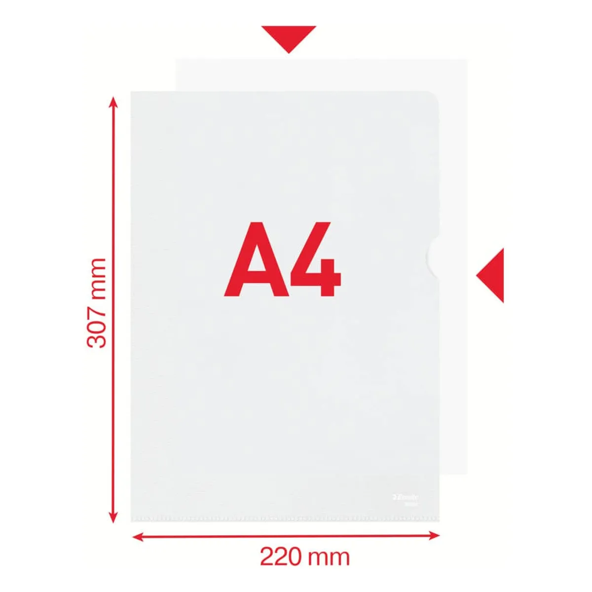 Esselte Sichthülle Standard Plus, A4, PP, genarbt, 100 Stück, farblos