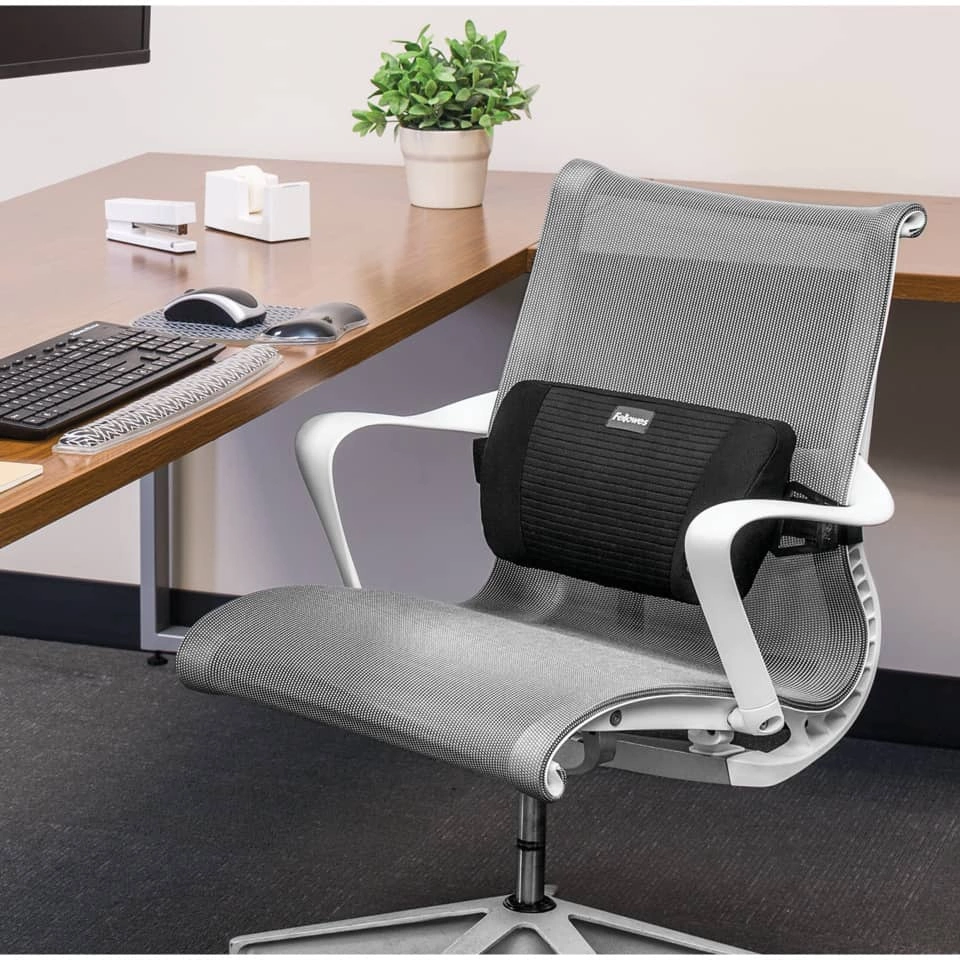 Fellowes PlushTouch™ Lordosenstütze - schwarz