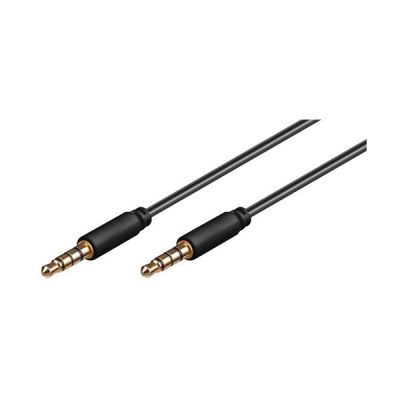 Audio Verbindungskabel AUX, 3,5 mm stereo 4-pol., slim, CU