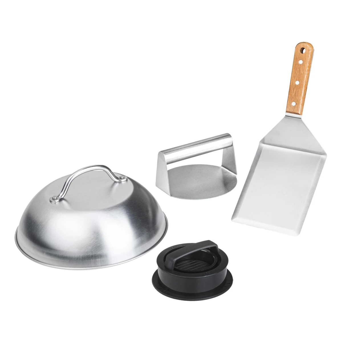 Smash-Burger Maker Set mit Haube, Wender & Burger Pressen