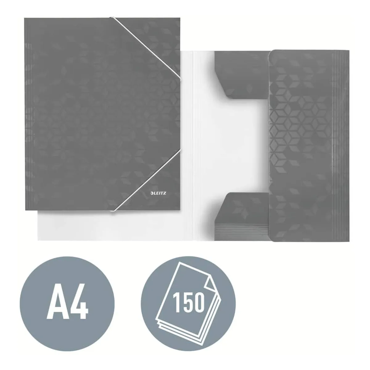Leitz Eckspannermappe WOW, A4, Füllhöhe 250 Blatt, Karton, 6 Stück, sortiert