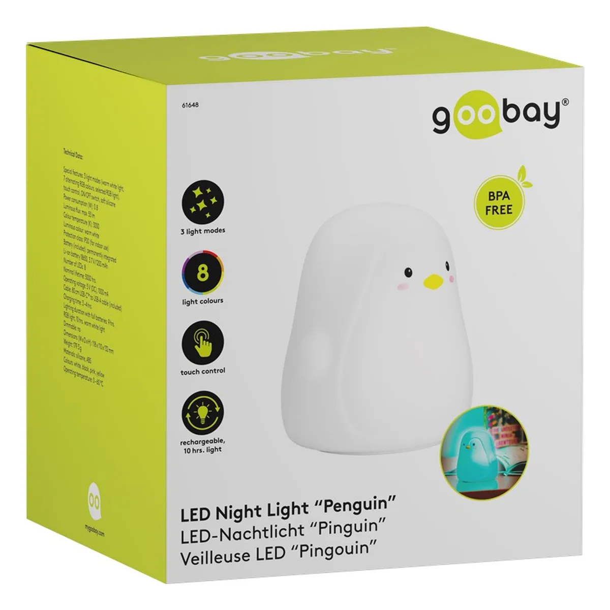Goobay LED-Nachtlicht “Pinguin“