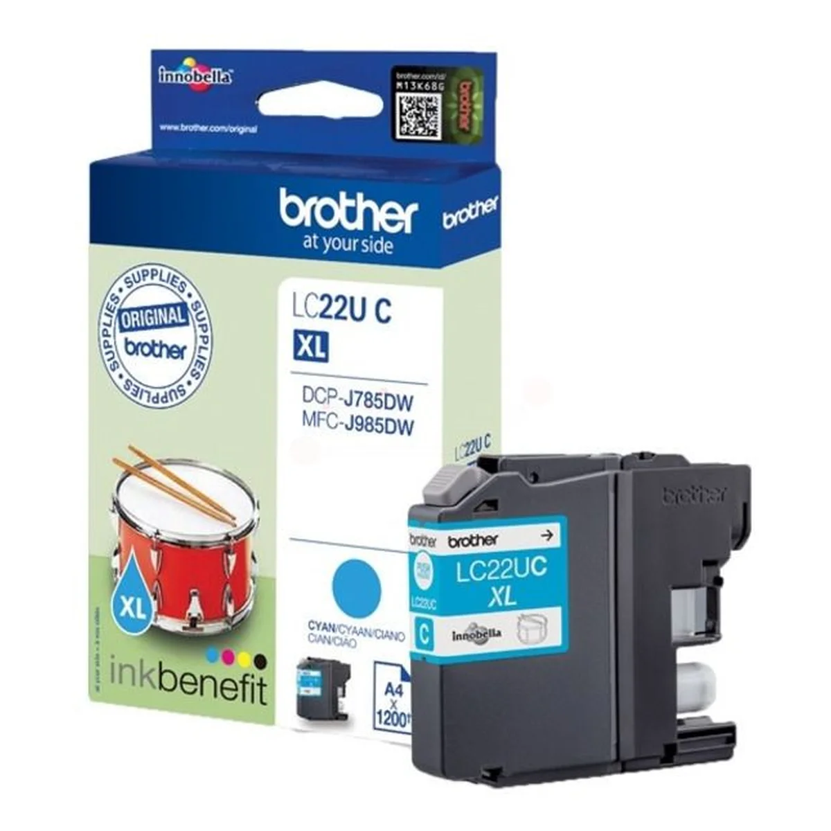 Druckerpatrone Brother LC-22UC cyan 11,8 ml | 1.200 Seiten