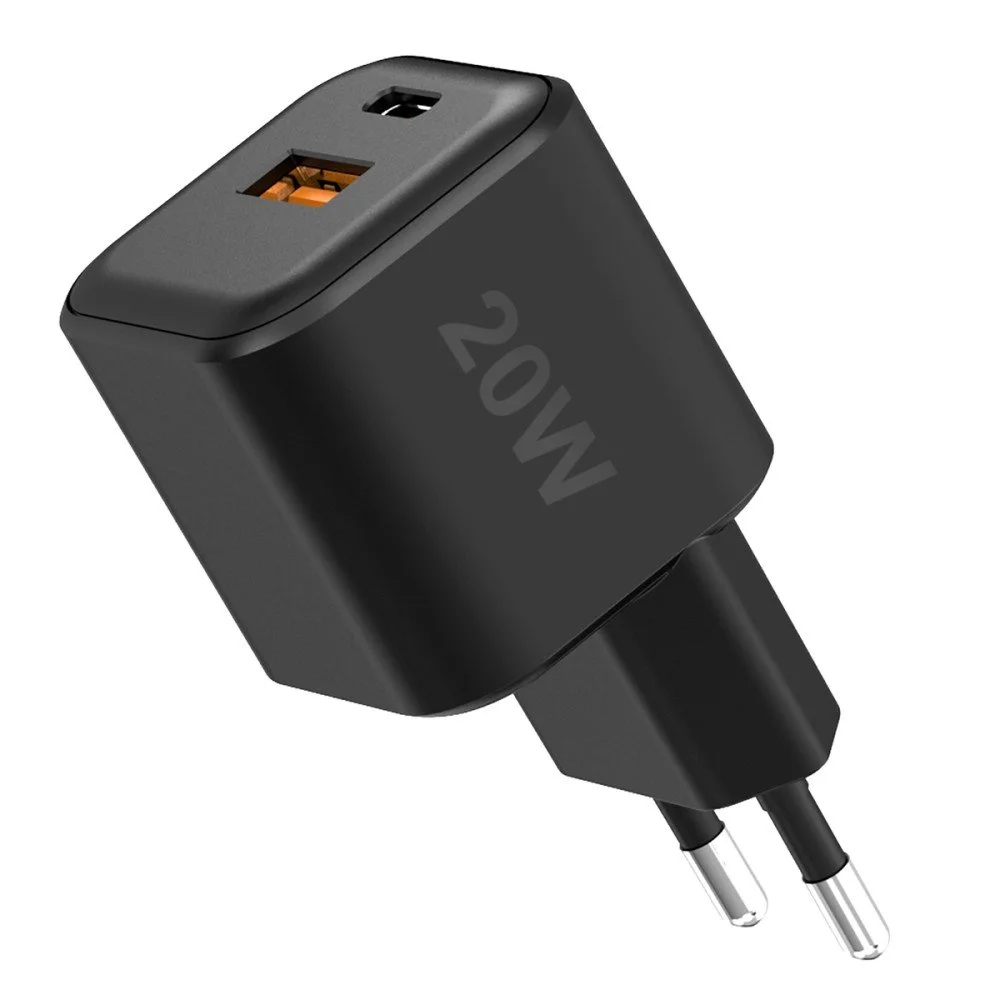 Fontastic Netzteil MINI GaNto 20W Type-C PD + USB-A FC schwarz